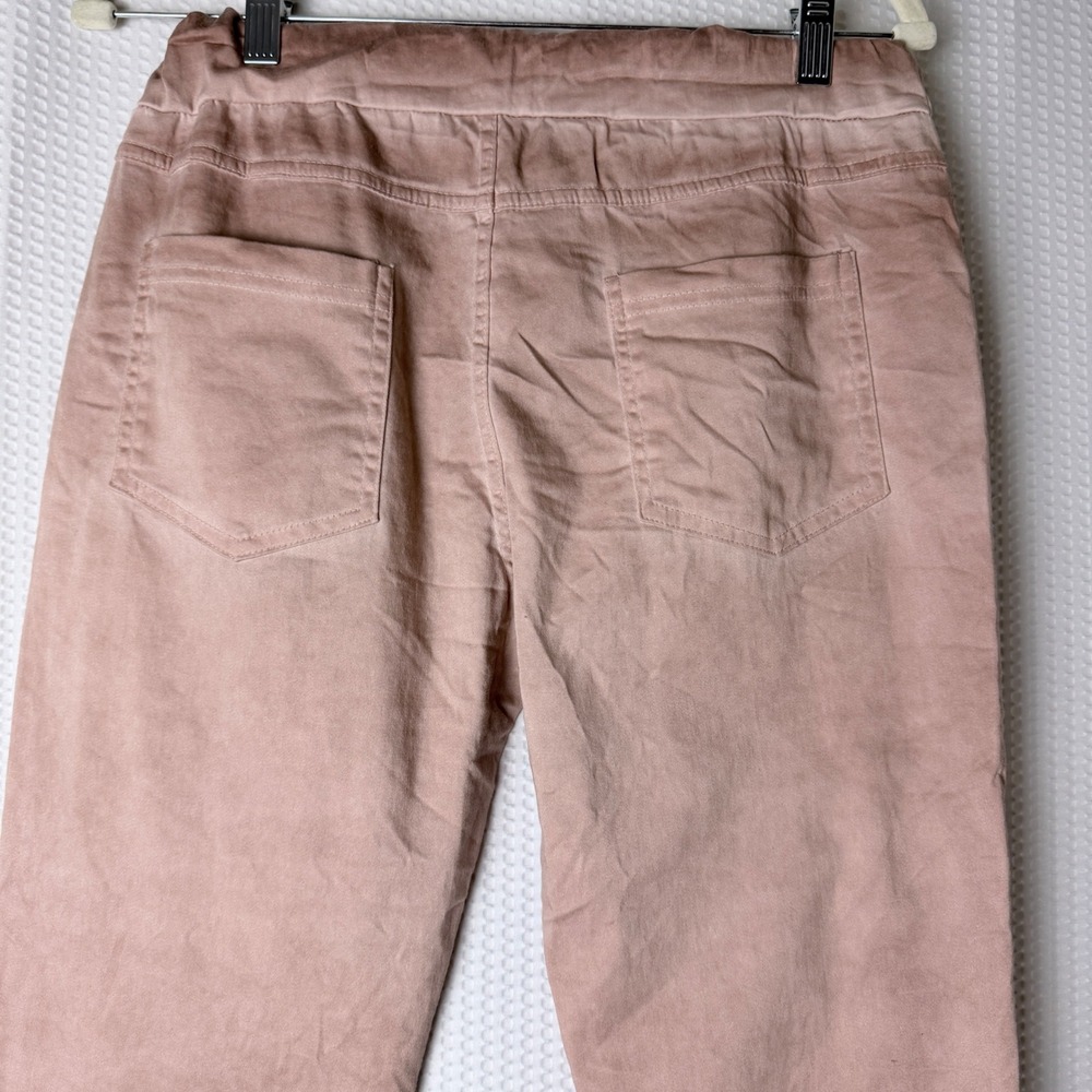 Grey Violet Jogger Pants Women S/M Rose Sequin Distressed Embellished Italy - Picture 4 of 9